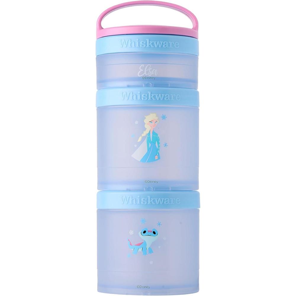 imageWhiskware Bluey Stackable Snack Containers for Babies Toddlers and Kids 3 Stackable Snack Cups for School and Travel Cupholder Friendly Bluey and Bingo Lets Do ThisElsa and Bruni