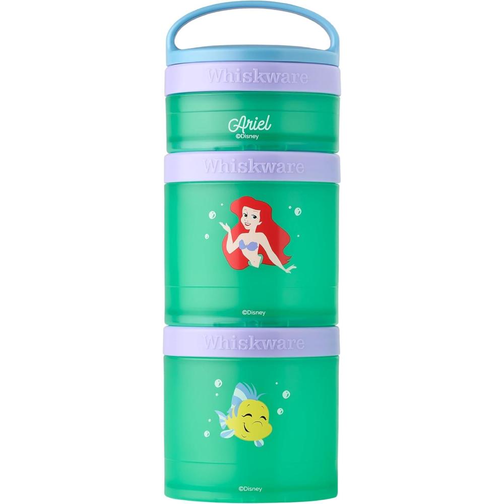 imageWhiskware Bluey Stackable Snack Containers for Babies Toddlers and Kids 3 Stackable Snack Cups for School and Travel Cupholder Friendly Bluey and Bingo Lets Do ThisAriel