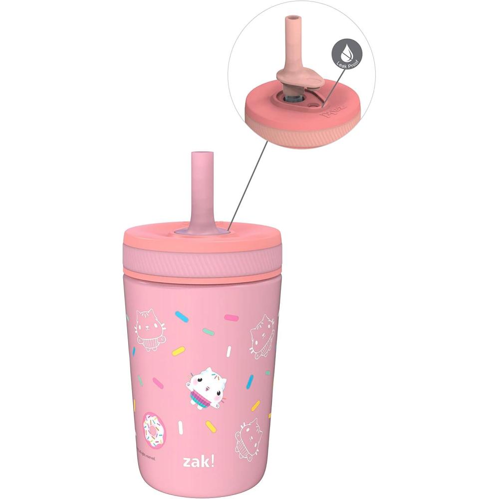 imageZak Designs Bluey Kelso Toddler Cups For Travel or At Home 12oz Vacuum Insulated Stainless Steel Sippy Cup With LeakProof Design is Perfect For Kids Bluey Bingo Grandad MortGabbys Dollhouse