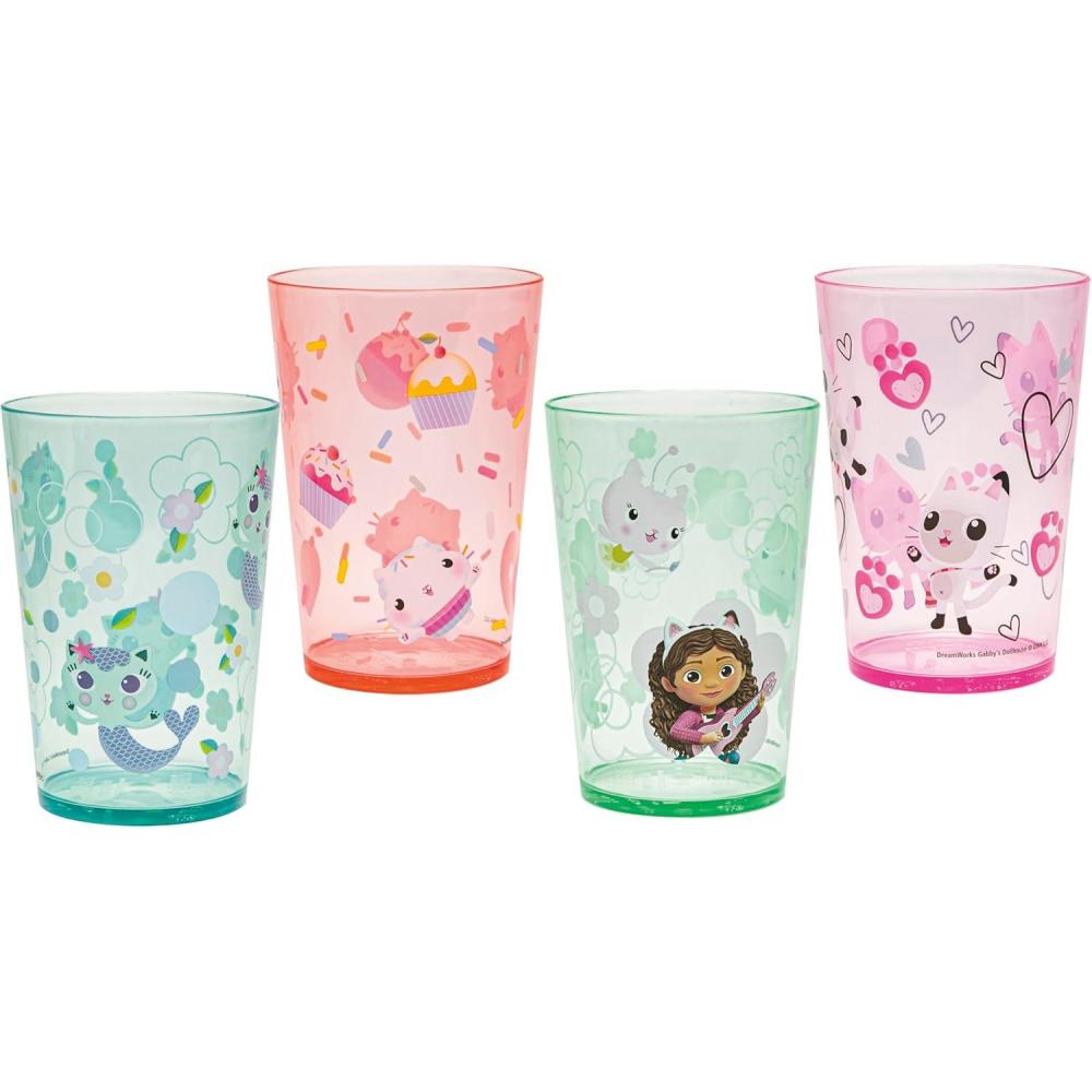 imageZak Designs Bluey Nesting Tumbler Set Includes Durable Plastic Cups with Variety Artwork Fun Drinkware is Perfect for Kids 145 oz 4Pack NonBPAGabbys Dollhouse
