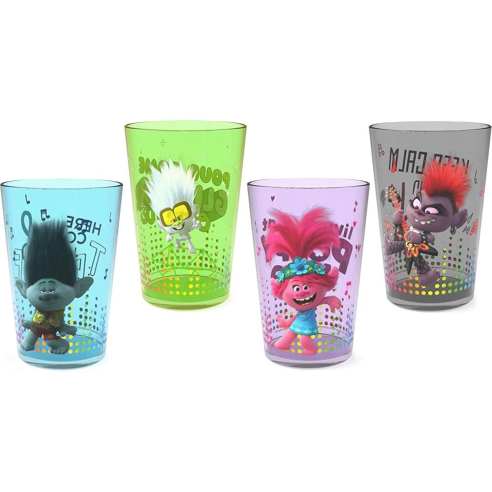 imageZak Designs Bluey Nesting Tumbler Set Includes Durable Plastic Cups with Variety Artwork Fun Drinkware is Perfect for Kids 145 oz 4Pack NonBPAPoppy Friends