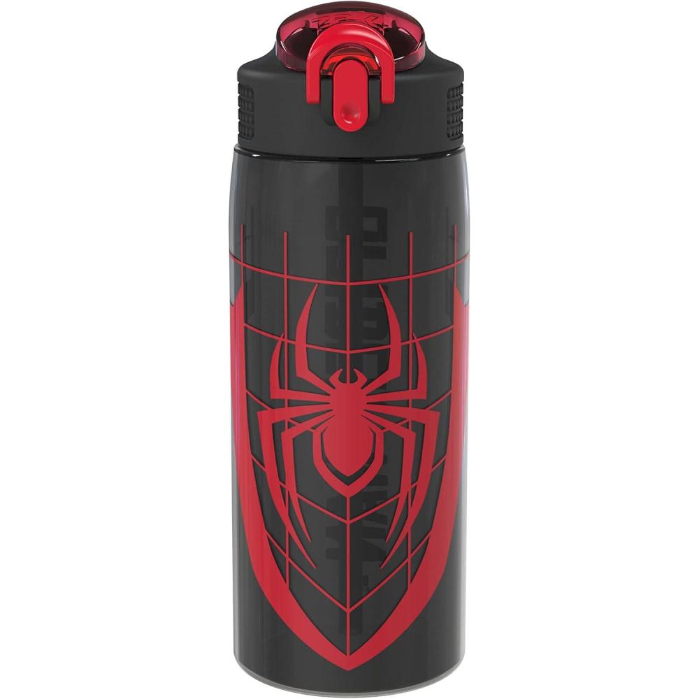 imageZak Designs Bluey Sage Kids Water Bottle For School or Travel 16oz Durable Plastic Water Bottle With Straw Handle and LeakProof PopUp Spout Cover Bluey ampamp BingoMarvel SpiderMan