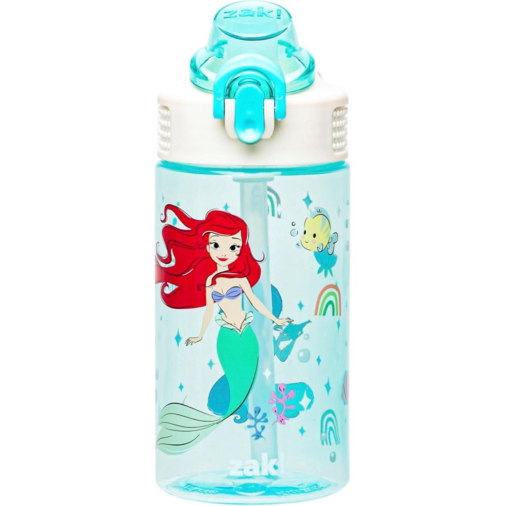 imageZak Designs Bluey Sage Kids Water Bottle For School or Travel 16oz Durable Plastic Water Bottle With Straw Handle and LeakProof PopUp Spout Cover Bluey ampamp BingoDisney Princess Ariel Jasmine