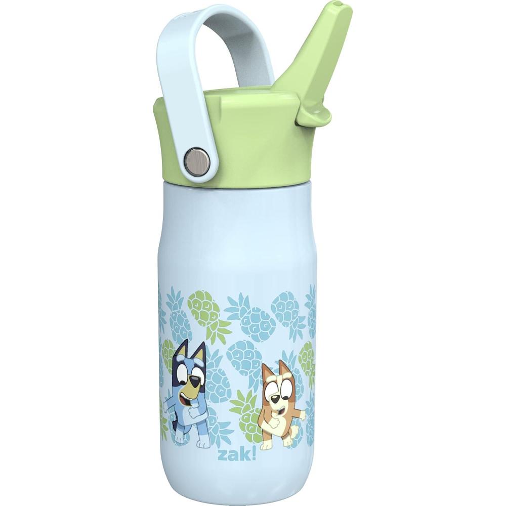 imageZak Designs Harmony Bluey Water Bottle for Travel or At Home 18oz Durable Plastic is LeakProof When Closed with Straw Lid and Carry Handle 2Pack Bluey and BingoBluey Bluey Bingo Muffin