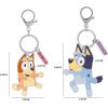 Bingo and Bluey Backpack Keychains for Girls 2-Pack Official License, Enamel-Plated Bluey Keychains and Backpack Charms