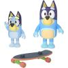 Bluey – Skateboarding 2.5″ & Dad 3.27″ Figures – 2 Pack, Multicolor (13042)