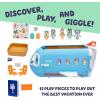 Bluey 3-in-1 Transforming Airplane Toys for Kids Playset, Turns into Resort & Boat, Airplane Toys for Kids 5-8 Includes Exclusive Captain Figure