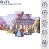 Bluey 5 Piece Wall Art Set,Kids Room Décor with Iconic Bluey Graphics, Ready to Hang Canvas Panels, Decorative Accent for Playroom, Bedroom, or Nursery, 40″ W x 20″ H