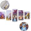 Bluey 5 Piece Wall Art Set,Kids Room Décor with Iconic Bluey Graphics, Ready to Hang Canvas Panels, Decorative Accent for Playroom, Bedroom, or Nursery, 40″ W x 20″ H