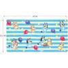 Bluey Bath Mat for Kids, Toddlers and Babies, 15.5 by 22 Inch, Non Slip, Bathtub Mat with Suction Cups, Machine Washable, Cushioned to Protect, Easy to Clean, Official Bluey Characters