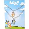 Bluey Bingo Necklaces for Girls Official License, 16″ / 17″+3″ Layered Necklace(Blue and Orange)