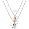 Bluey Bingo Necklaces for Girls Official License, 16″ / 17″+3″ Layered Necklace(Blue and Orange)