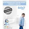 Bluey Bingo Zip Up Fashion Winter Coat Puffer Jacket(Blue)