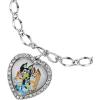 Bluey Bracelet for Girls with Heeler Family Heart Charm Official License, 7″+1″ Heart Bracelet with Clear Crystals