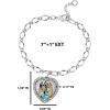 Bluey Bracelet for Girls with Heeler Family Heart Charm Official License, 7″+1″ Heart Bracelet with Clear Crystals