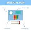 Bluey Compact Play & Learn Sensory Table – Includes Musical Instruments – Use as Sand Table/Sensory Table/Activity Table/Montessori Toy, Blue