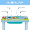 Bluey Compact Play & Learn Sensory Table – Includes Musical Instruments – Use as Sand Table/Sensory Table/Activity Table/Montessori Toy, Blue