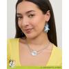 Bluey Earrings for Girls Official License, Large Acrylic Cutout Dangle Earrings with Blue Glitter Border, Bluey Jewelry