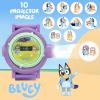 Bluey Kids Projection Watch with LCD Display, 10 Fun Bluey Images, Light-Up Projector, Adjustable Plastic Strap, Kid-Friendly Durable Build, Perfect for Young Bluey Fans, Fits Wrist Sizes 5.5″ to 8″