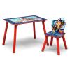 Delta Children – Bluey 4-Piece Toddler Room-in-a-Box Set – Includes Sleep and Play Toddler Bed, Table, 1 Chair and Fabric Toy Box, Blue(Paw Patrol)