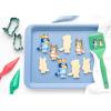 Handstand Kitchen Bluey Holiday Baking Set with Bluey and Bingo Cookie Cutters, Rolling Pin, Spatula and Flipper