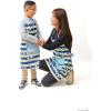 Handstand Kitchen Bluey and Bingo 100% Cotton Blue Stripe Print Patch Pocket Adult and Child Apron Set
