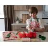 Handstand Kitchen Bluey and Bingo 100% Cotton Holiday Stripe Print Child’s Apron and Oven Mitt Pair Set