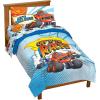 Jay Franco Bluey & Bingo 5 Piece Twin Size Bed Set – Includes Comforter & Sheet Set – Super Soft Kids Bedding Fade Resistant Microfiber (Official Bluey Product)(Blue – Blaze)