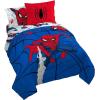 Jay Franco Bluey & Bingo 5 Piece Twin Size Bed Set – Includes Comforter & Sheet Set – Super Soft Kids Bedding Fade Resistant Microfiber (Official Bluey Product)(Blue – Spiderman)