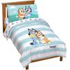 Jay Franco Bluey & Bingo 5 Piece Twin Size Bed Set – Includes Comforter & Sheet Set – Super Soft Kids Bedding Fade Resistant Microfiber (Official Bluey Product)(Multi – Bluey)