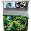 Jay Franco Bluey & Bingo 5 Piece Twin Size Bed Set – Includes Comforter & Sheet Set – Super Soft Kids Bedding Fade Resistant Microfiber (Official Bluey Product)(Green – Minecraft)