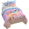 Jay Franco Bluey & Bingo Twin Comforter Set – 5 Piece Bed Set Includes Sheet Set & Pillow Covers – Super Soft Clouds & Stars Kids Bedding(Multi – Bluey)