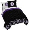 Jay Franco Bluey & Bingo Twin Comforter Set – 5 Piece Bed Set Includes Sheet Set & Pillow Covers – Super Soft Clouds & Stars Kids Bedding(Black – Wenesday)