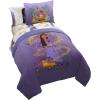 Jay Franco Bluey & Bingo Twin Comforter Set – 5 Piece Bed Set Includes Sheet Set & Pillow Covers – Super Soft Clouds & Stars Kids Bedding(Purple – Wish)