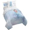Jay Franco Bluey & Bingo Twin Comforter Set – 5 Piece Bed Set Includes Sheet Set & Pillow Covers – Super Soft Clouds & Stars Kids Bedding(Blue – Frozen)