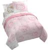 Jay Franco Bluey & Bingo Twin Comforter Set – 5 Piece Bed Set Includes Sheet Set & Pillow Covers – Super Soft Clouds & Stars Kids Bedding(Pink – Hello Kitty)