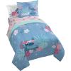 Jay Franco Bluey & Bingo Twin Comforter Set – 5 Piece Bed Set Includes Sheet Set & Pillow Covers – Super Soft Clouds & Stars Kids Bedding(Blue – Lilo & Stitch)
