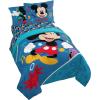 Jay Franco Kids Comforter Set Includes Sheets and Pillow Covers – Soft and Cozy Bed Set for Stylish Room Decor, Blue – Bluey & Bingo, 7 Piece Full(Blue – Mickey Mouse)