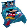 Jay Franco Kids Comforter Set Includes Sheets and Pillow Covers – Soft and Cozy Bed Set for Stylish Room Decor, Blue – Bluey & Bingo, 7 Piece Full(Blue – Mickey Mouse)