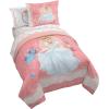 Jay Franco Kids Comforter Set Includes Sheets and Pillow Covers – Soft and Cozy Bed Set for Stylish Room Decor, Blue – Bluey & Bingo, 7 Piece Full(Pink – Princess Cinderella)