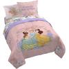 Jay Franco Kids Comforter Set Includes Sheets and Pillow Covers – Soft and Cozy Bed Set for Stylish Room Decor, Blue – Bluey & Bingo, 7 Piece Full(Pink – Disney Princess)
