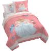 Jay Franco Kids Comforter Set Includes Sheets and Pillow Covers – Soft and Cozy Bed Set for Stylish Room Decor, Blue – Bluey & Bingo, 7 Piece Full(Pink – Princess Cinderella)