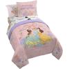Jay Franco Kids Comforter Set Includes Sheets and Pillow Covers – Soft and Cozy Bed Set for Stylish Room Decor, Blue – Bluey & Bingo, 7 Piece Full(Pink – Disney Princess)