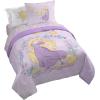 Jay Franco Kids Comforter Set Includes Sheets and Pillow Covers – Soft and Cozy Bed Set for Stylish Room Decor, Blue – Bluey & Bingo, 7 Piece Full(Purple – Disney Princess Rapunzel)