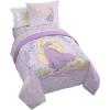 Jay Franco Kids Comforter Set Includes Sheets and Pillow Covers – Soft and Cozy Bed Set for Stylish Room Decor, Blue – Bluey & Bingo, 7 Piece Full(Purple – Disney Princess Rapunzel)