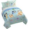 Jay Franco Kids Comforter Set Includes Sheets and Pillow Covers – Soft and Cozy Bed Set for Stylish Room Decor, Pink – Bluey 7 Piece Queen Size Bedding(Blue – Bluey)