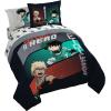 Jay Franco Kids Comforter Set Includes Sheets and Pillow Covers – Soft and Cozy Bed Set for Stylish Room Decor, Pink – Bluey 7 Piece Queen Size Bedding(Black – My Hero Academia)