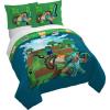 Jay Franco Kids Duvet Cover Set – 3 Piece Super Soft Bedding with Sham Pillowcase, Cover ONLY Comforter Not Included, Multi – Bluey, Queen(Blue – Minecraft)