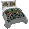 Jay Franco Kids Duvet Cover Set – 3 Piece Super Soft Bedding with Sham Pillowcase, Cover ONLY Comforter Not Included, Multi – Bluey, Queen(Grey – Teenage Mutant Ninja Turtles)