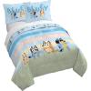 Jay Franco Kids Duvet Cover Set – 3 Piece Super Soft Bedding with Sham Pillowcase, Cover ONLY Comforter Not Included, Multi – Bluey, Queen(Multi – Bluey)